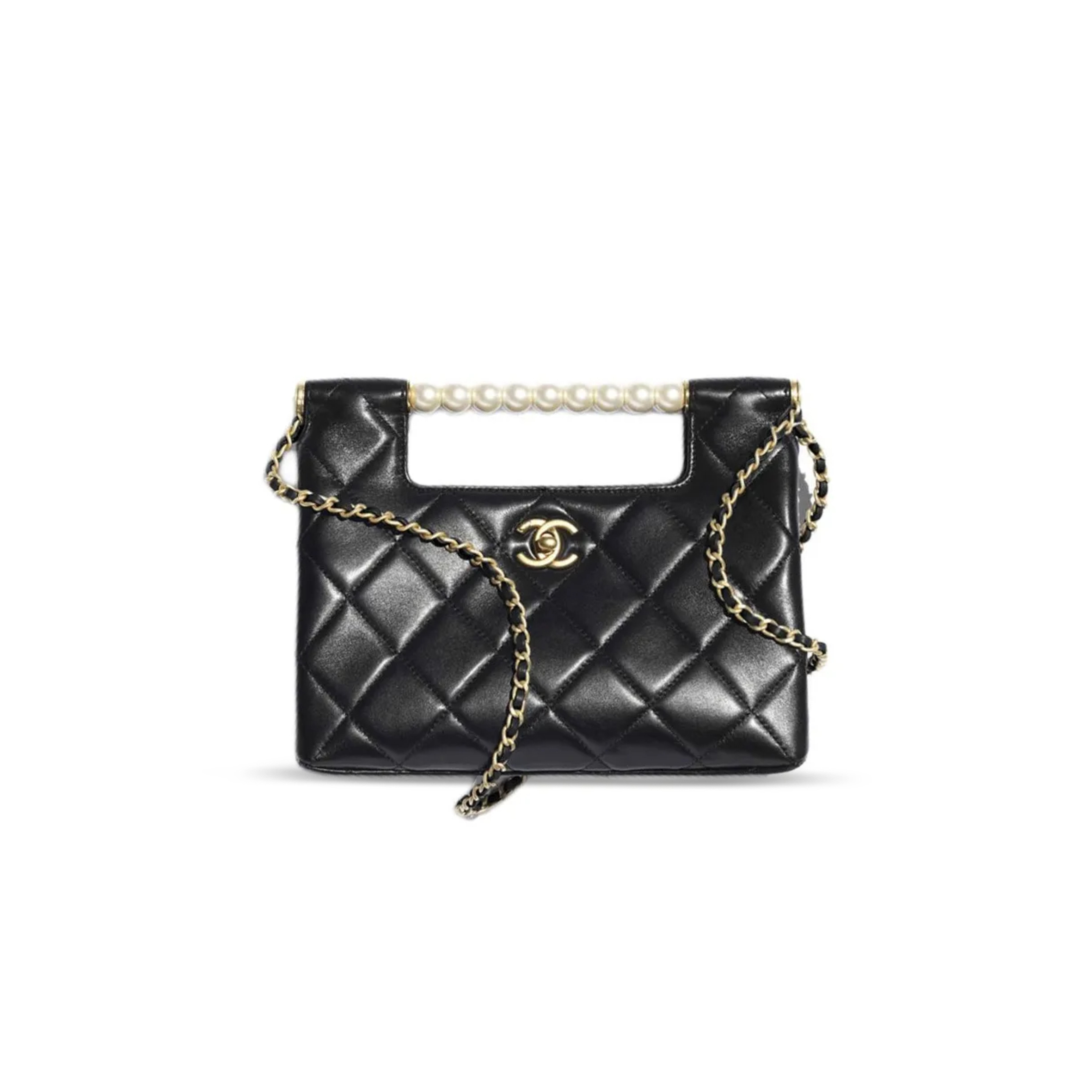 Ch*el pearl handle bag as5413 (24*18*8cm)